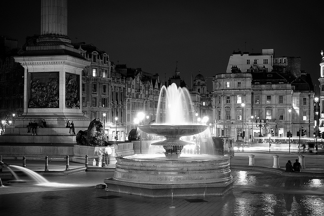 Trafalgar at night