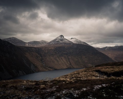 The view across to Slieve Bearnagh.