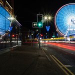 The lights of Belfast during the Friday night rush hour.
