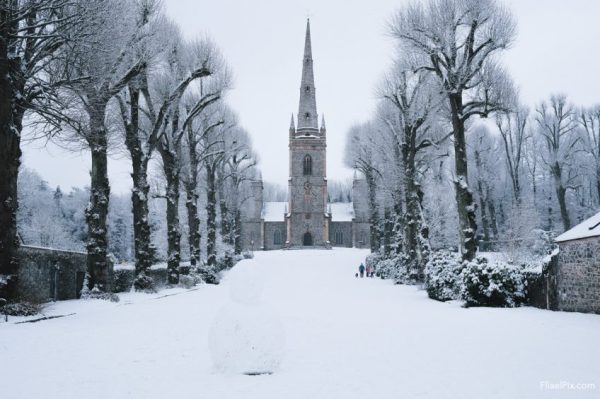 Hillsborough church snow