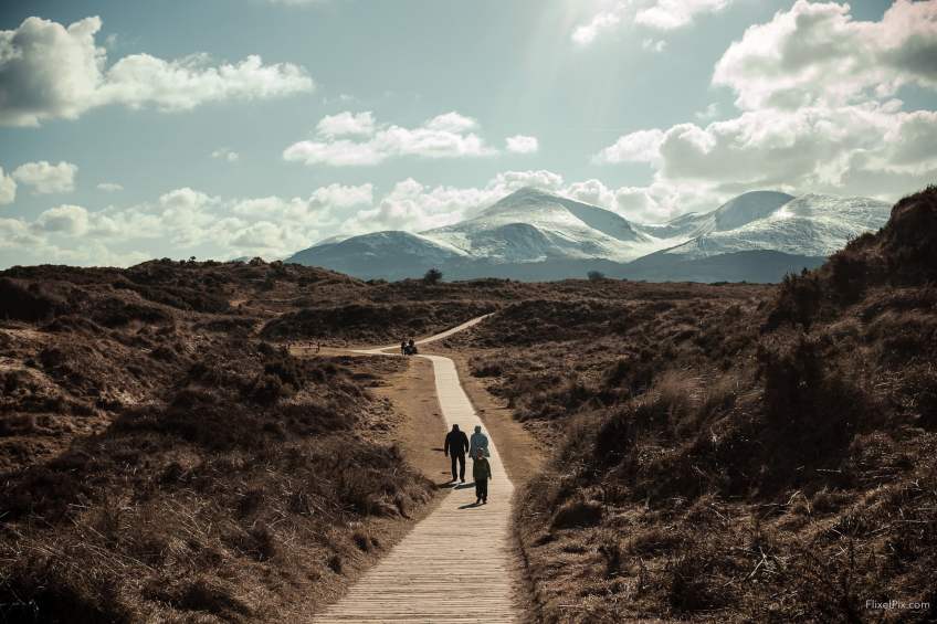Murlough and the Mournes in the Snow. Winter Photography