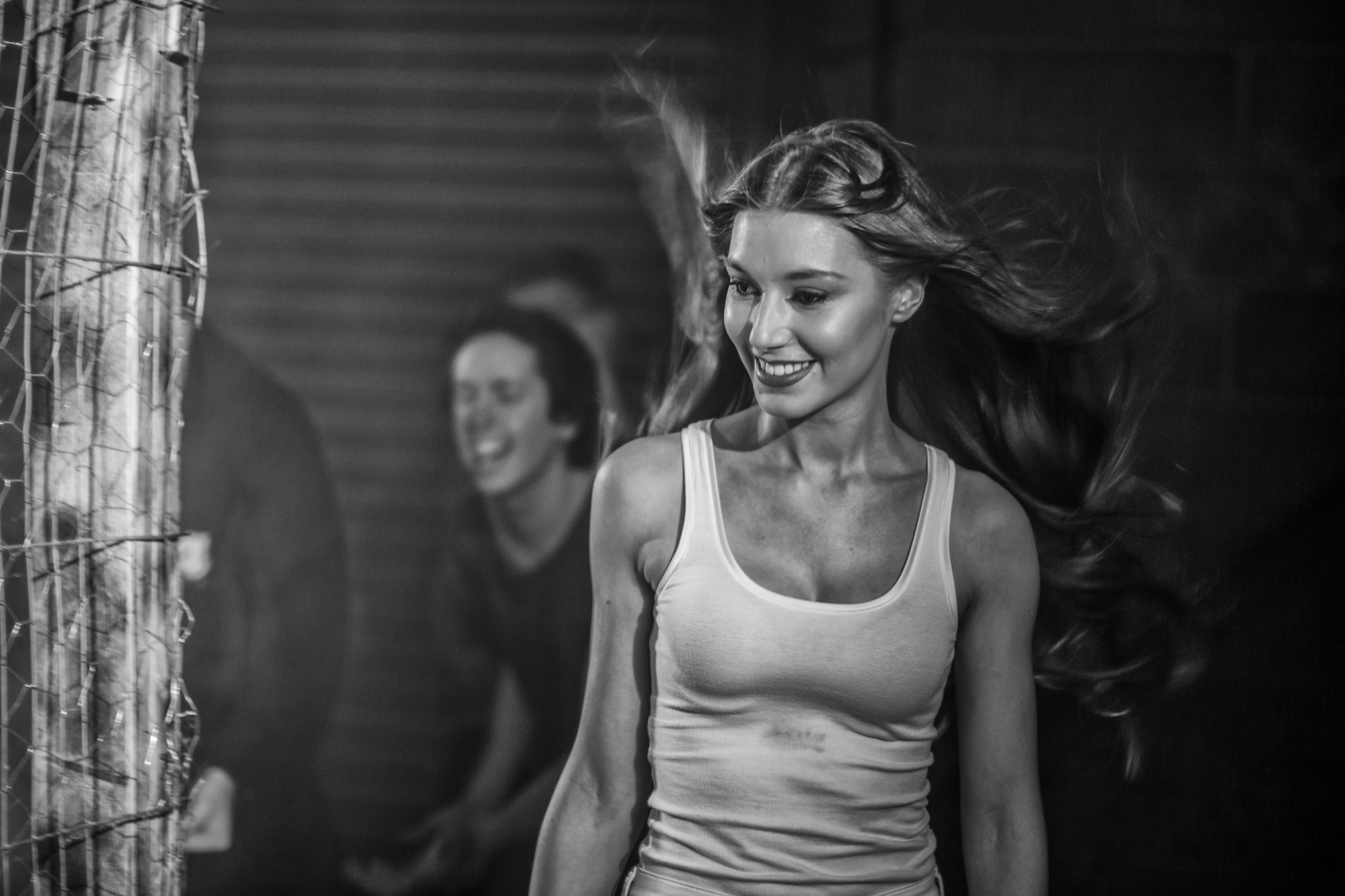 Katie Larmour on set