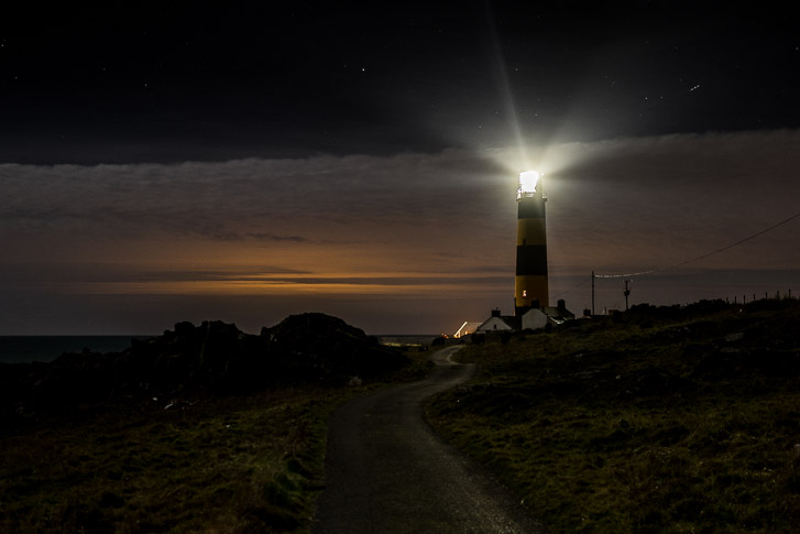 St John's Point Lighthouse at Night
