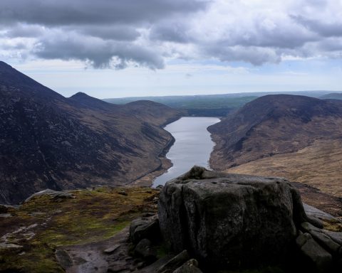 The view from Slieve Doan in the Mourne Mountains